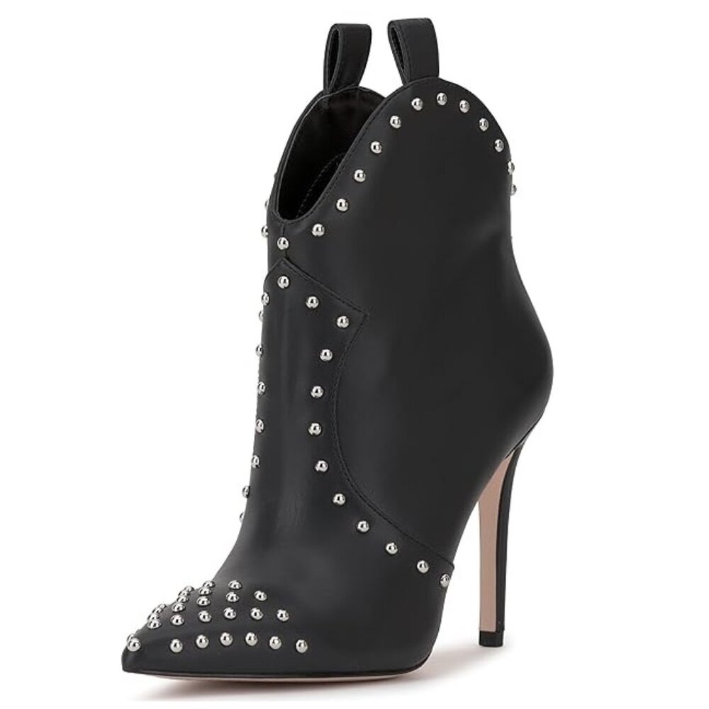 Jessica Simpson Womens Ankle Boots Pixillez3 Black Studs 8.5